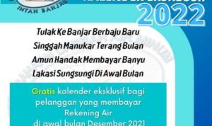Bayar Rekening PDAM Intan Awal Bulan, Gratis Kalender Baru