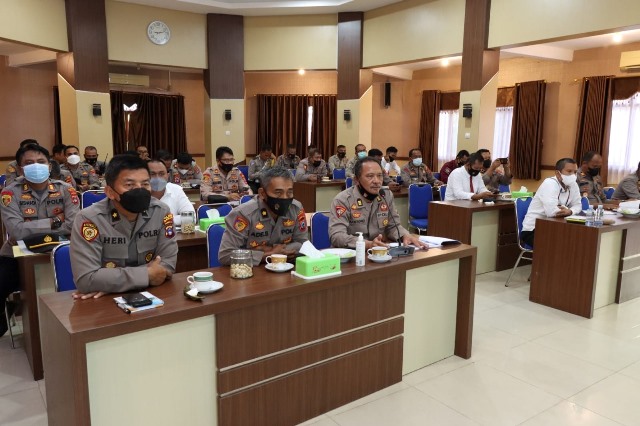 Analisa dan evaluasi gangguan kamtibmas di wilayah hukum Polres Banjar. (Foto: Humas Polres Banjar)