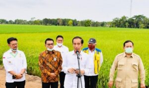 Presiden Joko Widodo apresiasi program Food Estate di Kalimantan Tengah. (Foto: Tim Ekspos SMK PP Negeri Banjarbaru)