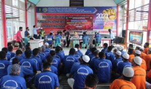Pemeriksaan kesehatan warga binaan Lapas Kelas IIB Amuntai Kabupaten Hulu Sungai Utara Provinsi Kalimantan Selatan. (Foto: Lapas Kelas IIB Amuntai)