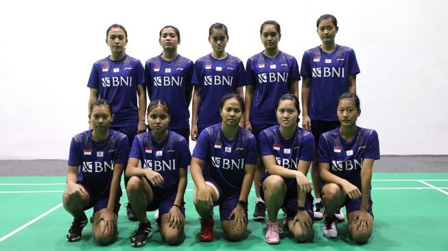 Tim beregu putri Indonesia di Badminton Asia Team Championships 2022 (BATC 2022). (Foto: PBSI)