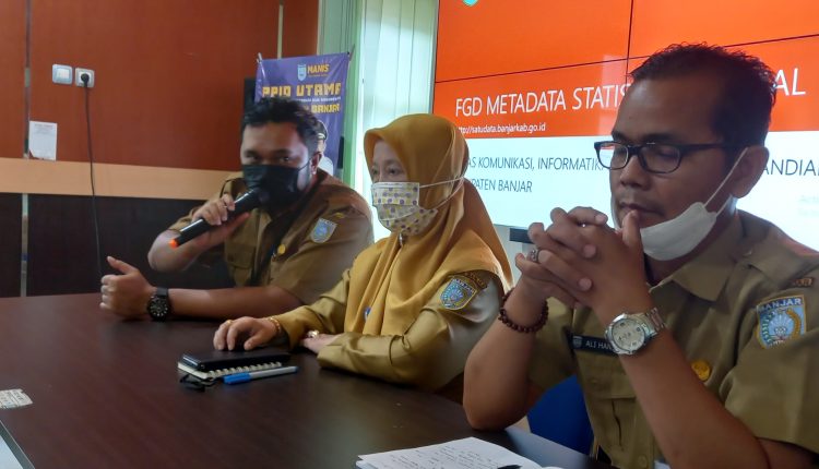 Kegiatan Focus Group Discussion (FGD) Membangun Metadata Statistik Sektoral, di Aula Cakrawala DKISP Banjar, Selasa (4/10/2022) pagi. (Foto: Kominfo Kabupaten Banjar)