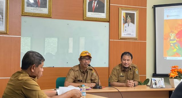 Rapat bidang Humas dan media pra POPNAS Zona III Tahun 2022, di ruang rapat Sahbirin Noor, Dispora Kalsel Banjarmasin, Senin (3/10/2022). (Foto: Adpim Setdaprov Kalsel)