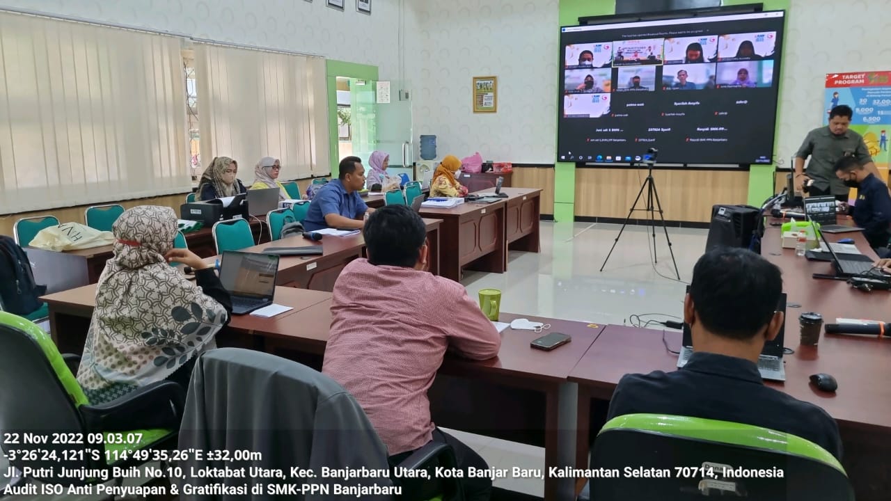 Audit dengan ruang lingkup Management Of Vocational Education. (Foto: Tim Ekspos SMK PP Negeri Banjarbaru)