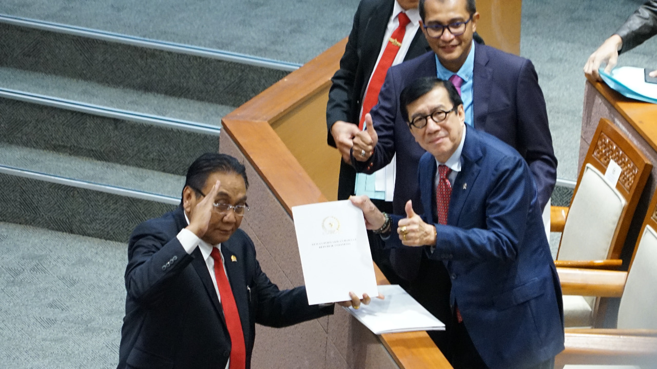 Menteri Hukum dan HAM Yasonna H Laoly, Selasa (6/12/2022). (Foto: Rupbasan Kelas I Banjarmasin)