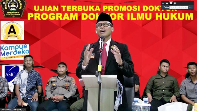 Wakapolres Banjar Kompol Mohammad Fihim ujian terbuka secara online, Sabtu (10/12/2022) melalui ruang BCC Polres Banjar. (Foto: Humas Polres Banjar/Katajari.com)