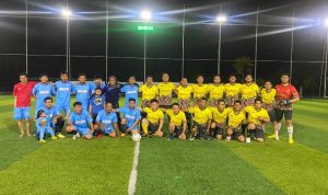 Jurnalis Versus Jaksa Tanding Soccer Persahabatan di Kabupaten Banjar