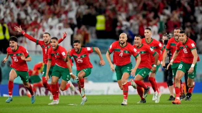 Timnas Maroko turut memperebutkan satu tiket semi final malam ini. (Foto: Suara.com)