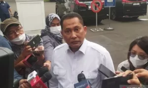 Direktur Utama Perum Bulog Budi Waseso di Istana Kepresidenan, Jakarta, Selasa (31/1/2023). (Foto: ANTARA/Indra Arief Pribadi)