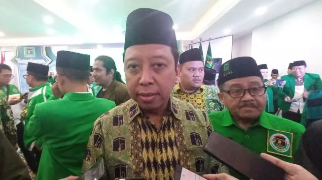 Ketua Majelis Pertimbangan PPP Romahurmuziy senang jika Sandiaga Uno ingin gabung ke PPP. (Foto: Suara.com/Bagaskara)
