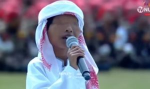 Azzam Mukjizat tampil di acara satu abad NU di Sidoarjo. (Foto: Suarapurwokerto.id)