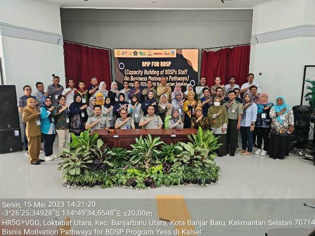 Capacity Building of BDSPs Staff on Business Motivation Pathways (BMP), yang dilaksanakan 2 hari, sejak Senin (15/5/2023). (Foto: Tim Ekspos SMK PP Negeri Banjarbaru/Katajari.com)
