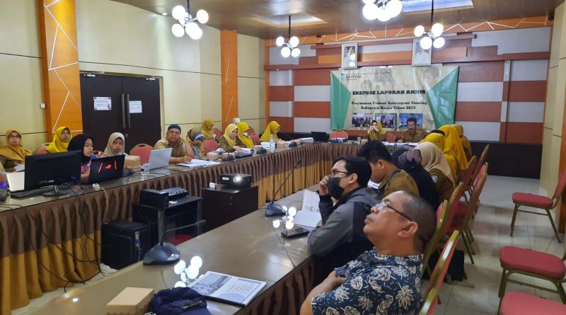 Bappedalitbang Kabupaten Banjar menggelar ekspos Akhir Evaluasi Konvergensi Stunting, Senin (5/6/2023). (Foto: Bappedalitbang Kabupaten Banjar/Katajari.com)