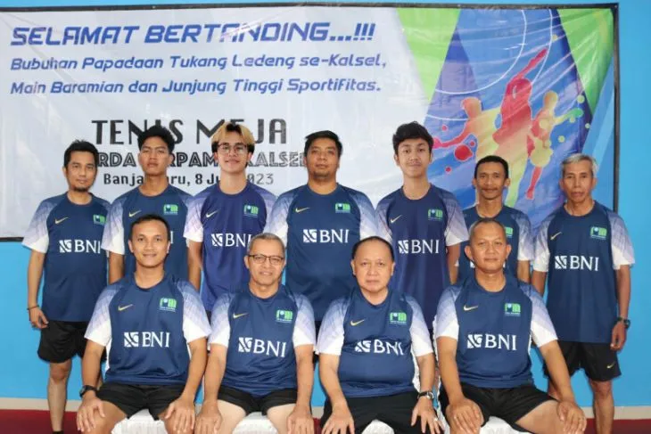 Tim tenis meja Persatuan Perusahaan Air Minum Seluruh Indonesia (Perpamsi) Provinsi Kalimantan Selatan (Kalsel). (Foto: Humas Perpamsi Kalsel/Katajari.com)