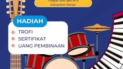 Memeriahkan Hari Jadi ke 73 Kabupaten Banjar, Dinas Kominfo Statistik dan Persandian (DKISP) Kabupaten Banjar menyelenggarakan lomba Mars Manis untuk paduan suara tingkat SMP dan MTs se-Kabupaten Banjar. (Foto: Kominfo Kabupaten Banjar/katajari.com)