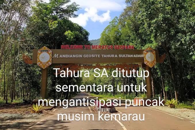 Obyek Wisata Taman Hutan Raya (Tahura) Sultan Adam Mandiangin Kecamatan Karang Intan Kabupaten Banjar Provinsi Kalimantan Selatan (Kalsel), untuk sementara waktu ditutup untuk mengantisipasi kemarau. (Foto: Dinas Kehutanan Kalsel/Katajari.com)