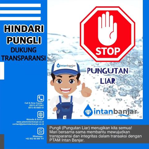 PT Air Minum Intan Banjar (Perseroda) mengimbau pelanggan untuk membayar rekening air melalui loket resmi. (Foto: Instagram PT Air Minum Intan Banjar/Katajari.com)
