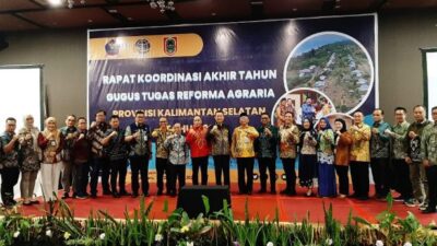 Kegiatan Rapat Koordinasi Akhir Tahun Gugus Tugas Reforma Agraria Provinsi Kalsel Tahun 2023 di Banjarbaru, Kamis (7/12/2023) siang. (Foto: Adpim Setdaprov Kalsel/Katajari.com)