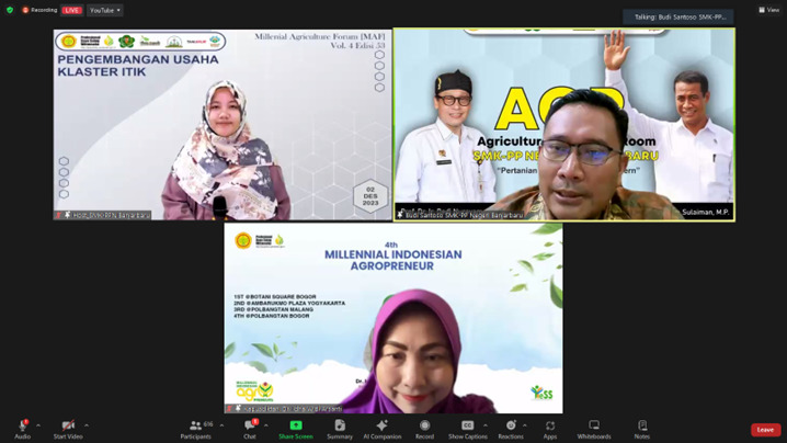 Millennial Agriculture Forum (MAF) Volume 4 Edisi 53 dilaksanakan oleh SMK-PP Negeri Banjarbaru. (Foto: Tim Ekspos SMK PP Negeri Banjarbaru/Katajari.com)
