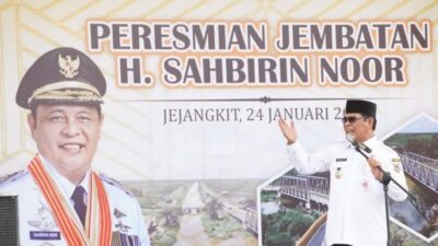 Peresmian Jembatan Haji Sahbirin Noor di Barito Kuala