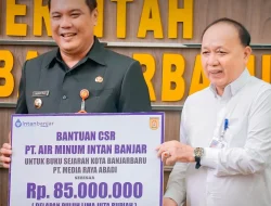 PT Air Minum Intan Banjar Bantu Dana Sosial Kemasyarakatan Kota Banjarbaru Senilai Rp120 Juta