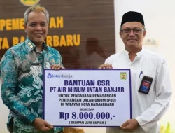 Dana Bantuan CSR PT Air Minum Intan Banjar Untuk Pemasangan PJU di Kota Banjarbaru