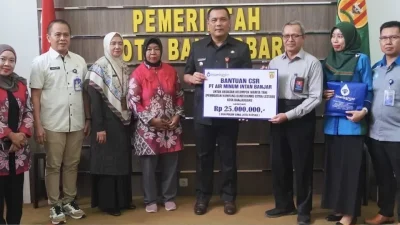 PT Air Minum Intan Banjar Gelontor Bantuan CSR di Banjarbaru