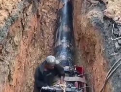 Suplai Air ke Booster Tambak Sirang Dihentikan, Perbaikan Pipa Transmisi Distribusi di Jalan Gubernur Soebarjo