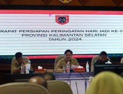 Rapat Persiapan Peringatan Hari Jadi Ke-74 Provinsi Kalimantan Selatan di Banjarbaru