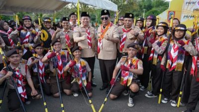 Kemah Besar Penggalang Tingkat Kalsel Diadakan di Desa Kiram