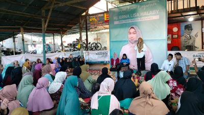 Warga Kelurahan Guntung Payung Antusias Silaturahmi Calon Pemimpinnya, Lisa Halaby