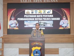 Peletakan Batu Pertama Proyek Pembangunan Rumah Tahanan Polres Banjar