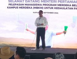 Wujudkan Pertanian Modern, Kementan Lakukan Pelepasan Nasional Mahasiswa MSIB di Kalimantan Tengah