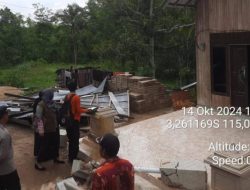 BPBD Kabupaten Banjar Verifikasi Rumah Terdampak Angin Kencang di Desa Batu Tanam