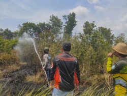 Lima Hektare Lahan Terbakar di Desa Kayu Bawang Kecamatan Gambut