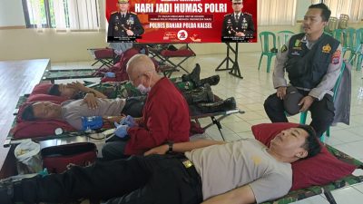 Hari Jadi Humas Polri ke-73, Kegiatan Donor Darah di SMAN 2 Martapura