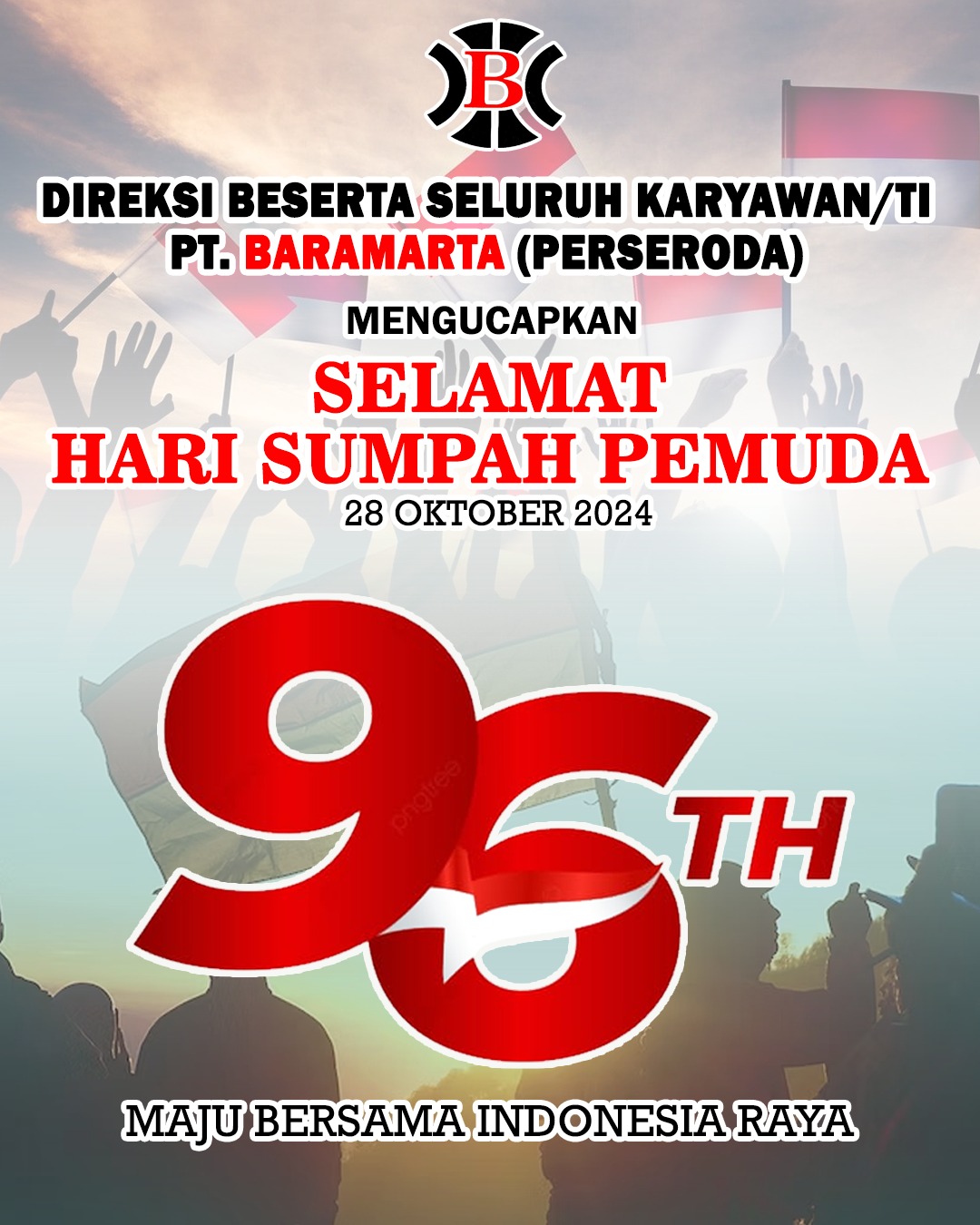 PT Baramarta (Perseroda) Mengucapkan Selamat Hari Sumpah Pemuda 28 Oktober 2024 Maju Bersama Indonesia Raya