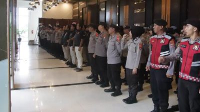 Pengamanan Aman Terkendali Pada Debat Perdana di Pilkada Kabupaten Banjar