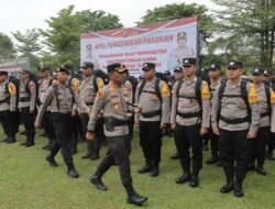 Apel Pergeseran Pasukan Pengamanan Tahapan Pilkada di Kabupaten Banjar