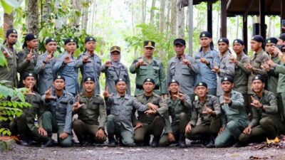 Upacara Peringatan HUT Polhut ke-58 di Taman Hutan Hujan Tropis Indonesia