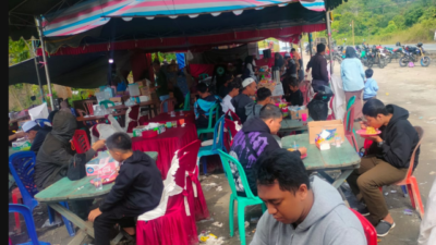 Rest Area Mantewe Km62 Menyambut Arus Balik Jemaah Guru Sekumpul