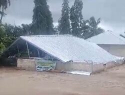 Angin Kencang, Madrasah Al Ihsan di Kecamatan Sungai Tabuk Ambruk
