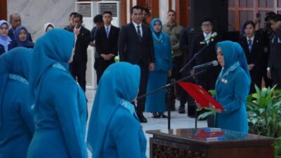 Fathul Jannah Melantik Ketua TP PKK se Kalimantan Selatan di Gedung Mahligai Pancasila