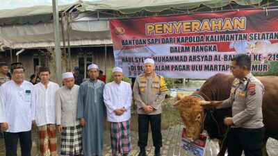 Jelang Haul ke 219, Polda Kalsel Sumbangkan 3 Ekor Sapi