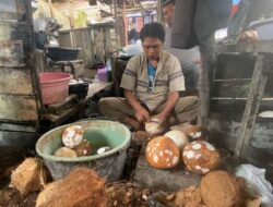 Harga Buah Kelapa di Pasar Martapura Melonjak Naik