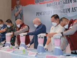 Fantastis! Polda Kalsel Musnahkan 101 Kilo Sabu Senilai Lebih Rp110 Miliar